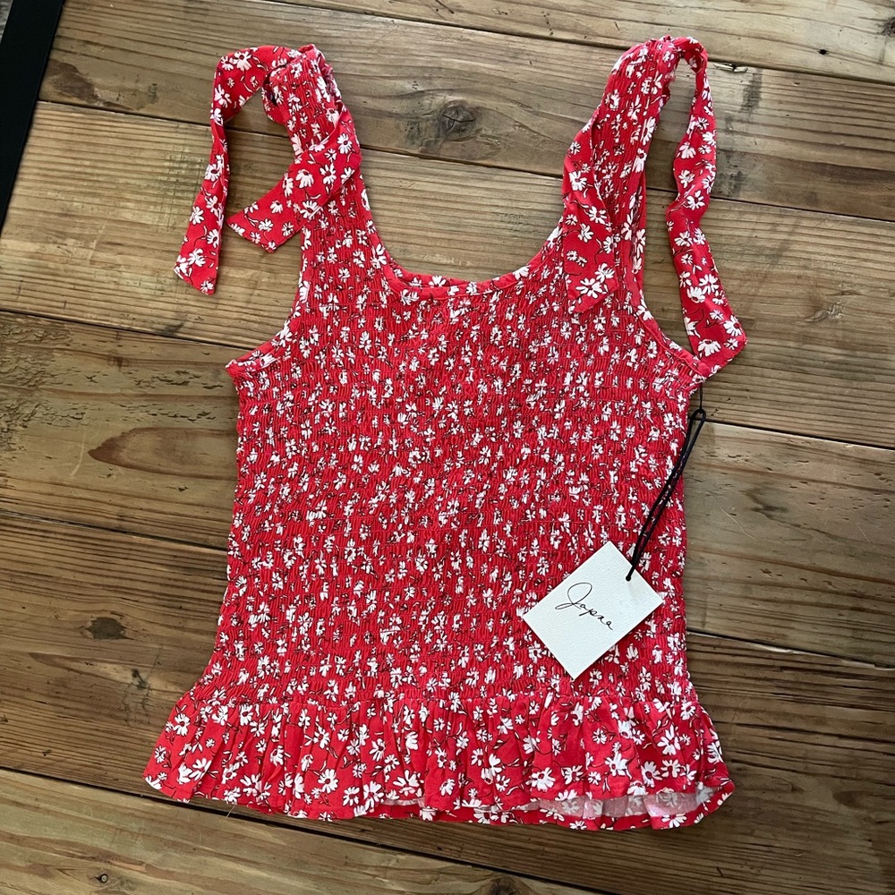 NWT Red Floral Tank Top